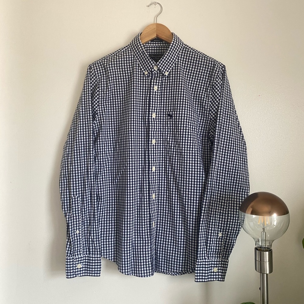 A&F Like New Gingham Button Down Shirt